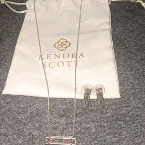 KS Necklace Earrings Set in Multi Drusy/ Silver